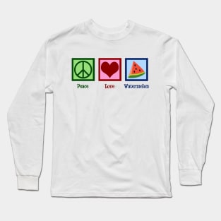 Peace Love Watermelon Long Sleeve T-Shirt